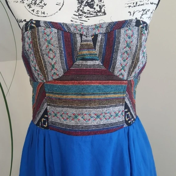 Anthropologie Staring at stars strapless dress - Picture 4 of 8